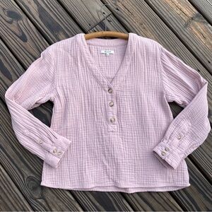 Madewell Lightspun Evert Top in Wisteria Dove